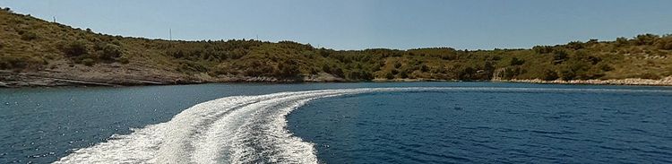 Yacht anchorage in Nedomisaj Bay