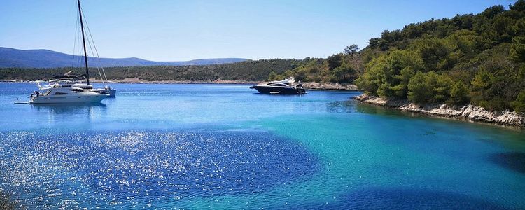 Yacht anchorage at Cape Ploce