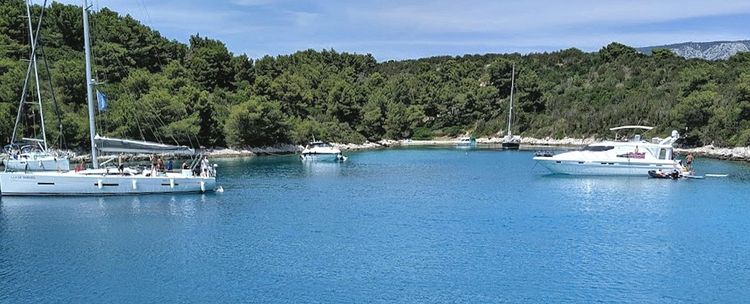 Yacht anchorage at Cape Ploce