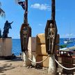 Yachts mooring on buoys in Wallilibou Bay