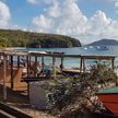 Yacht anchorage and mooring on buoys in Saline Bay