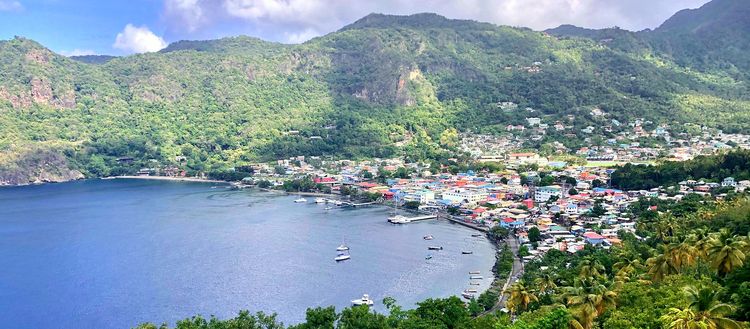 Yacht moorings in Sourfier Bay