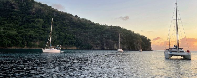 Yacht anchorage in Arlets Bay