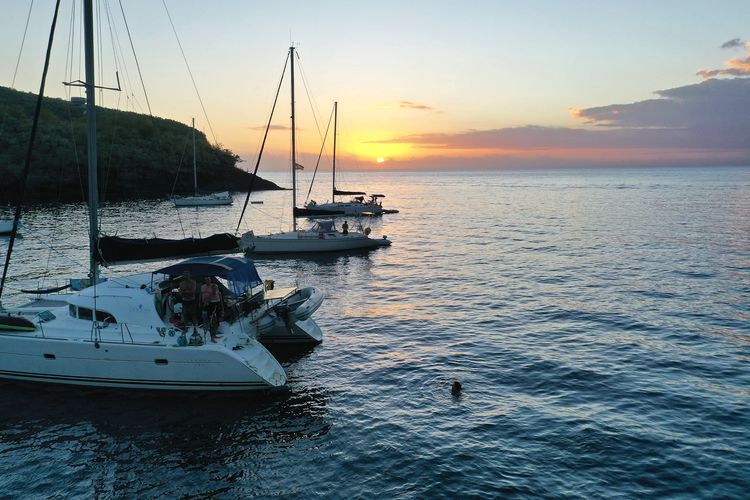 Yacht anchorage in the Black Bay