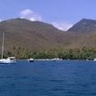 Yacht moorings on buoys and anchors in Barque Bay