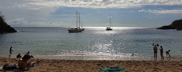 Yacht anchorage in Little Bay