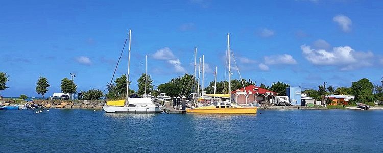 Yacht mooring in Port Louis