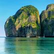 Yacht mooring on buoys in Maya Bay