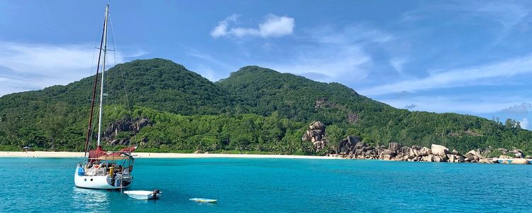 Yacht anchorage in Grande Anse