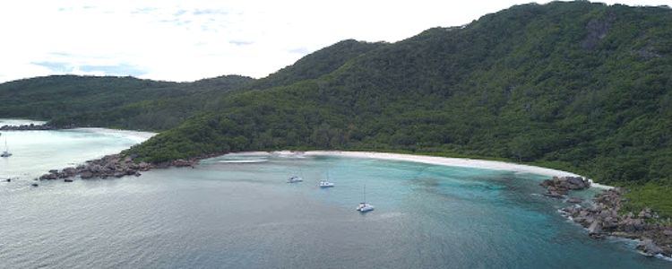 Yacht anchorage in Anse Cocos