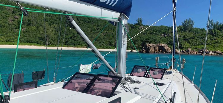 Yacht anchorage in Anse Cocos