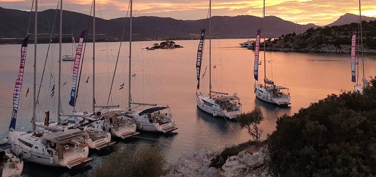 Yacht anchorage in the Russian Bay