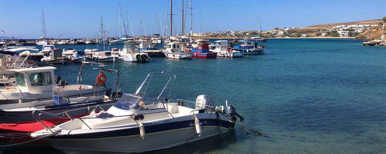 Yacht moorings in Piso Livadi