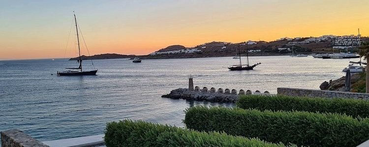 Yacht anchorage in Ornos bay