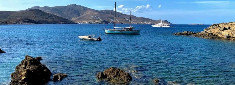 Yacht anchorage in Panormos bay