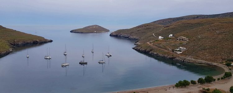 Anchorage of yachts in Episkhopi Bay