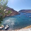 Yacht anchorage in Agios Georgious Bay