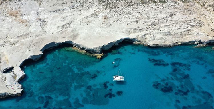 Yacht anchorage in Sarakiniko