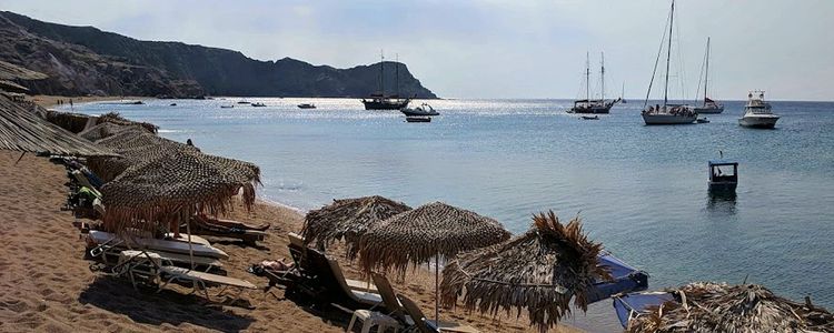 Yacht anchorage at Kiriaki beach