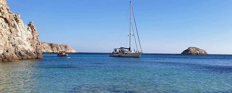 Yacht anchorage at Tsigrado beach