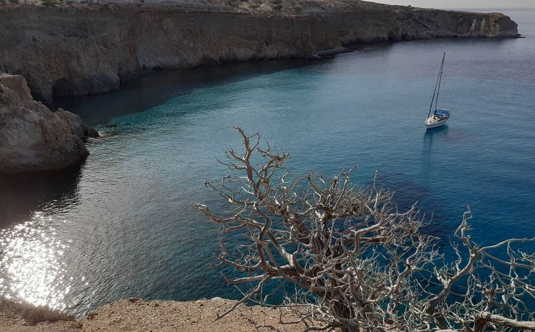 Yacht anchorage at Tsigrado beach