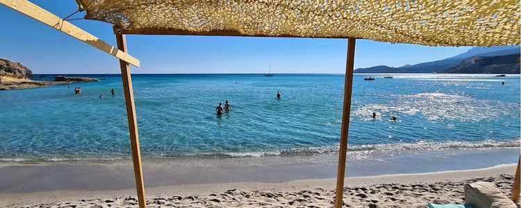 Yacht anchorage at Fyriplaka beach