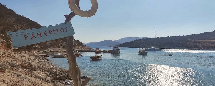 Yacht anchorage in Panormos Bay