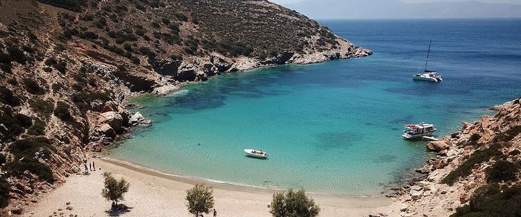 Yacht anchorage in Alymia Bay