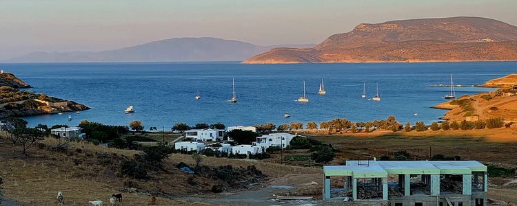 Yacht anchorage in Livadi bay