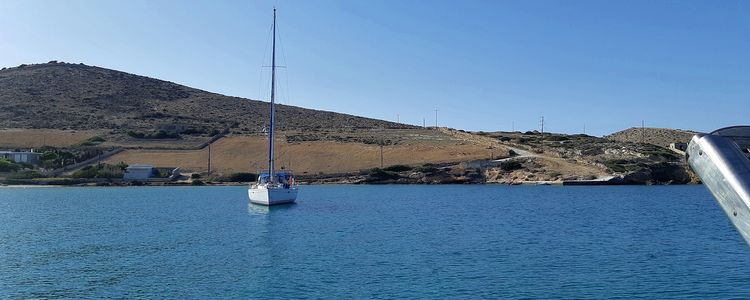 Yacht anchorage in Almyros Bay