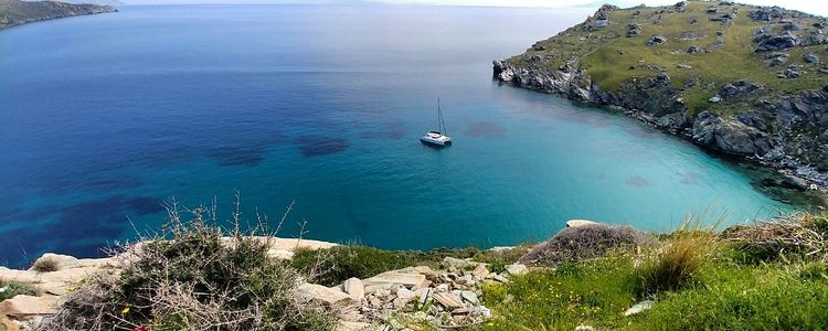 Yacht anchorage in Paleopoli Bay