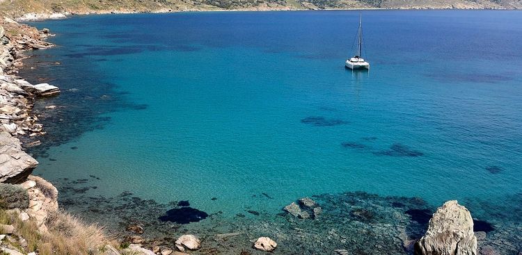 Yacht anchorage in Paleopoli Bay