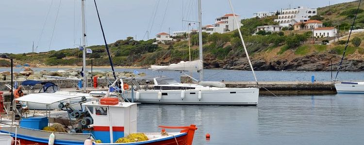 Yacht anchorage in Paleopoli Bay