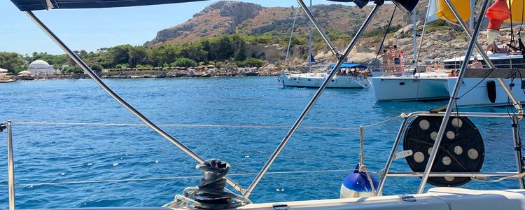 Yacht anchorage in Kallithea Bay