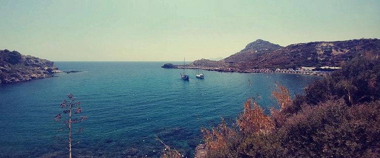 Yacht anchorage in Ladiko Bay