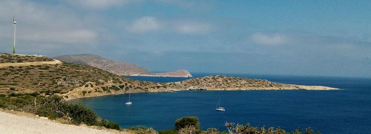 Yacht anchorage in Agios Antonios on Tilos