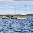 Yacht moorings in Agios Andreas Bay