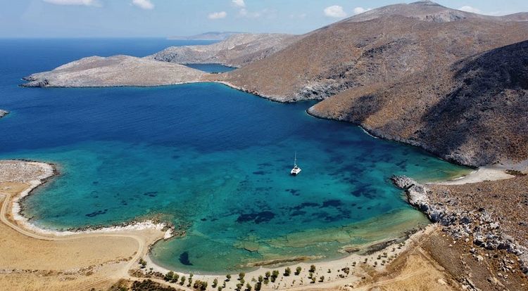 Yacht anchorage in Panormos Bay