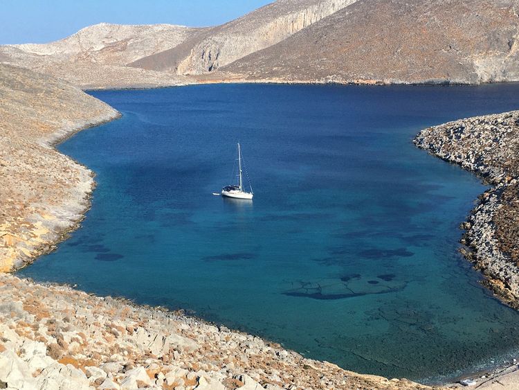 Yacht anchorage in Panormos Bay