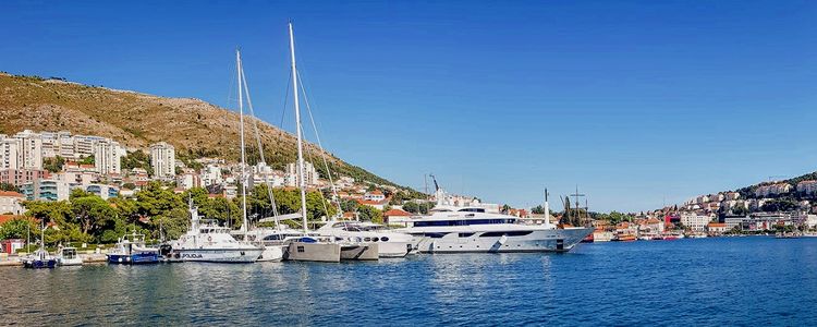 Yacht mooring at the city's Gruz waterfront