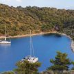 Yacht anchorage in Veli Duboka Bay at Sveti Klement Island