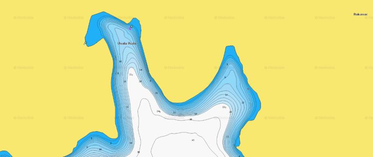 To open Navionics chart  of yacht anchorage in Ruda Bay