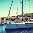 Yacht mooring on buoys in Mesuporat Bay