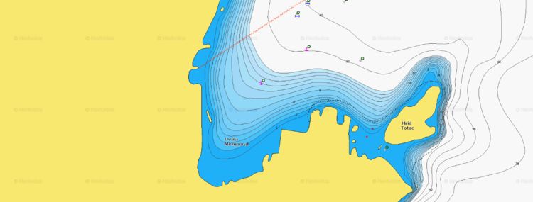 To open Navionics chart  of yacht mooring on buoys in Mesuporat Bay