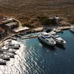 Yacht moorings in Opat Bay