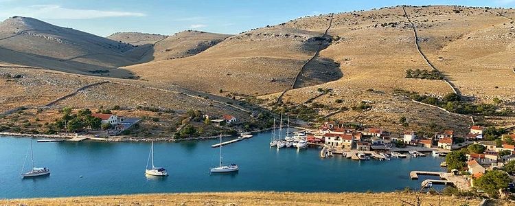 Yacht moorings in Vrulje bay