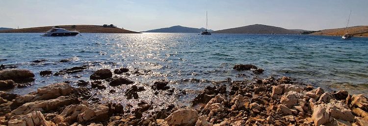 Yacht moorings in Striznja Bay