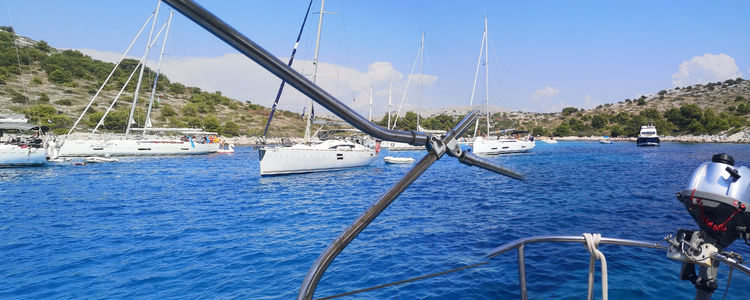 Yacht anchorage in Lojena Bay of Levrnaka Island