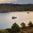 Yacht moorings in the north bay of Levrnak Island