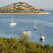 Yacht moorings in Stupica Mala Bay